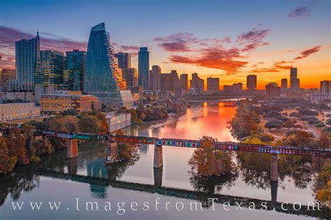 November Sunrise Over Downtown Austin 1130 2 Pfluger Bridge Austin