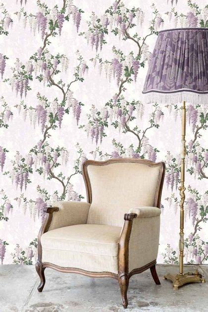 Wisteria Lilac Wallpaper By Pearl Lowe Rockett St George Floral