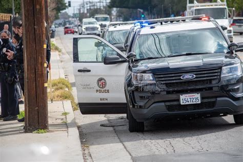 Northridge California Usa Lapd Ford Police Interceptor Suvs At An