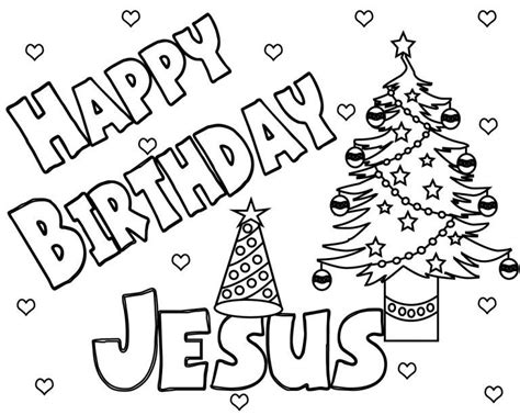 Happy Birthday Jesus Coloring Pages, Free Printable | Jesus coloring pages, Happy birthday