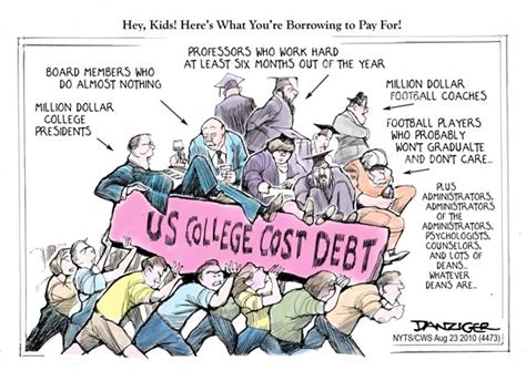 September 3 2010 College Costs Us Universities Political Cartoon