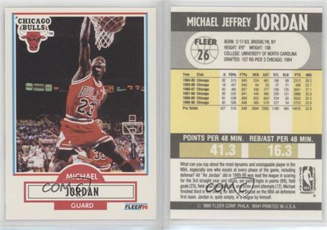 Rookie cards, autographs and more. 1990-91 Fleer #26 Michael Jordan Chicago Bulls Basketball Card | eBay