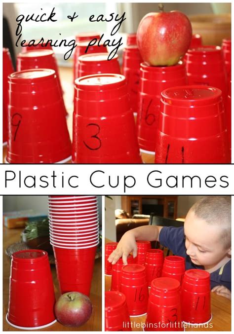 Plastic Cup Learning Games For Kids Early Learning Activities