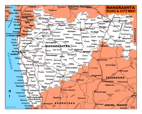 Maharashtra Road Map With Distance