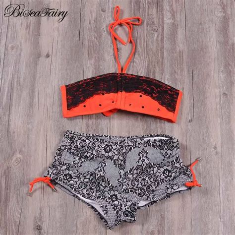Biseafairy 2019 Bikinis Women Swimsuit Hot New Summer Floral Swim Top Bathing Suit Padded Sexy