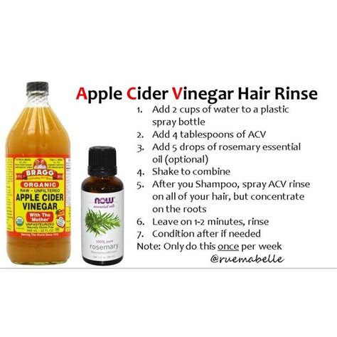 Work the vinegar into your hair with your fingers. Benefits of Apple Cider Vinegar - Health Advice World