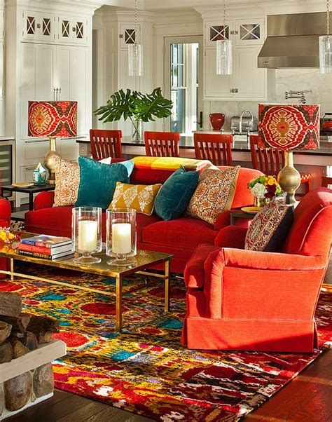 Bold Lampshades And Candles Really Drive Home The Bohemian Look Of The