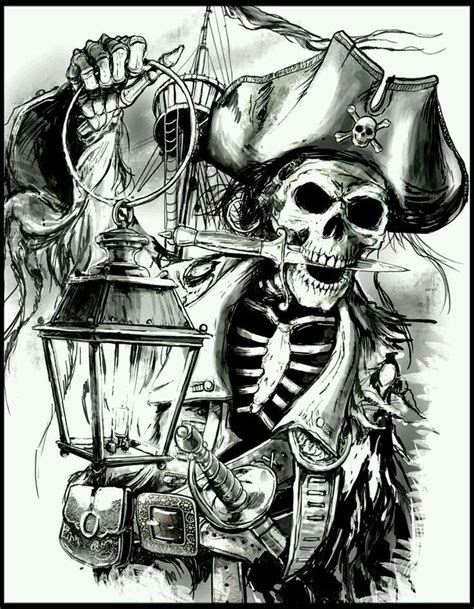 Pirate Skeleton Drawing At Explore Collection Of