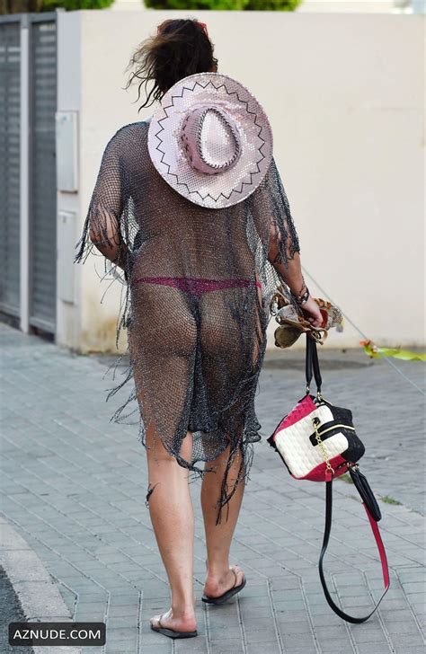 Lisa Appleton Braless In A Mesh Dress In Spain Aznude
