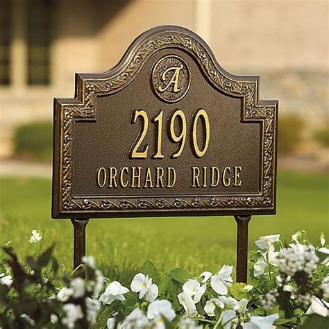 Stratford Lawn Address Plaque Traditional House Numbers By Frontgate