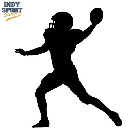 Football Quarterback Throwing Silhouette Car Stickers And Decals