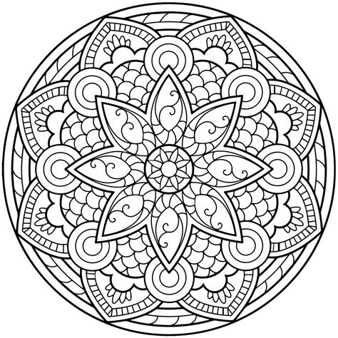 Easy Printable Mandala Coloring Pages Thiva Hellas