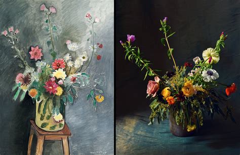 Still Life Flower Arrangements Inspired By Famous Paintings For