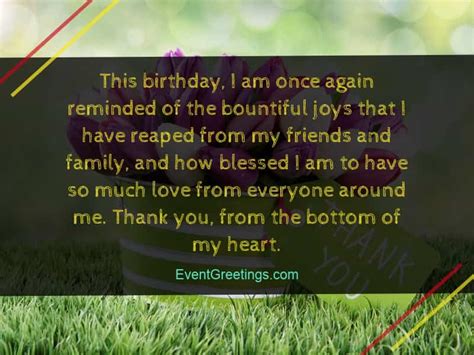 Thank You Messages For Birthday Wishes Quotes And Notes Events