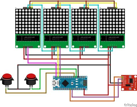 Mini Led Matrix Clock Hackster Io Simple Arduino Projects Led