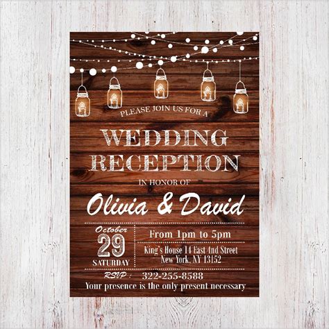 Reception Invitation - 12+ Examples, Format, Pdf | Examples