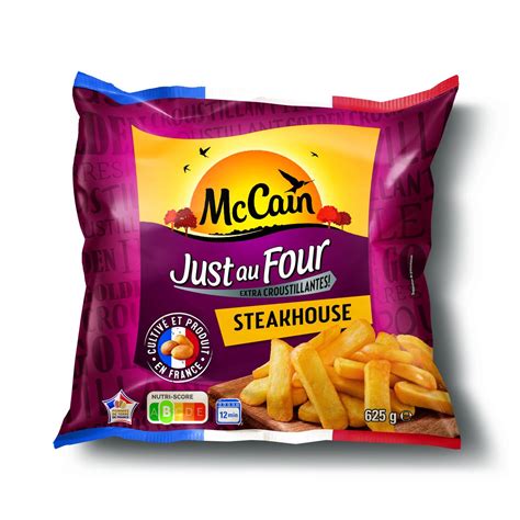 Promo Mc Cain Frites Just au four steakhouse coupe rustique 9x18mm