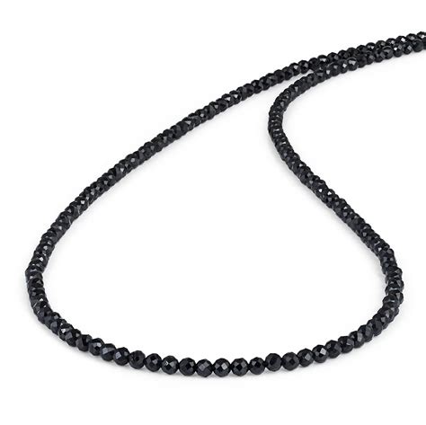 Genuine Black Spinel Necklace Beaded Black Spinel Jewelry Etsy