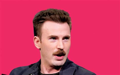 Chris Evans Is Really Upset Photos Of Him With A Mustache Exist The