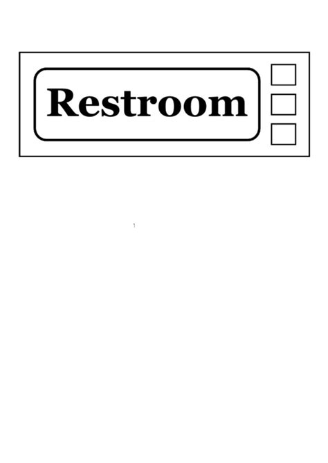 Restroom Sign Template Printable Pdf Download