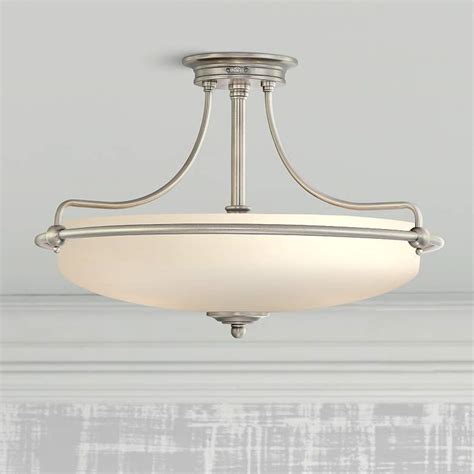 Compare this product remove from comparison tool. Griffin Collection Antique Nickel 21" Wide Ceiling Light ...
