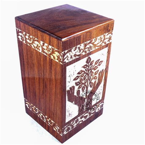 Hind Handicrafts Rosewood Cremation Urns For Human Ashes Adult Large