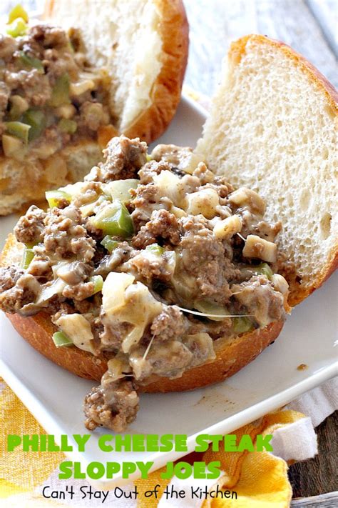 Here's the recipe, philly cheese steak sloppy joes. Philly Cheese Steak Sloppy Joes - Can't Stay Out of the ...