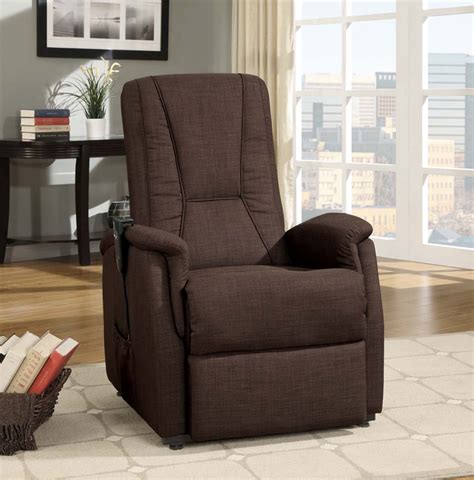 Lifestyle power taupe fabric recliner. Dark Brown Fabric Power Lift Chair | Recliners