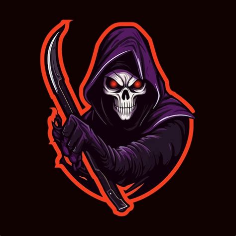 Premium Vector Esport Style Logo Design Grim Reaper Vector Illustration