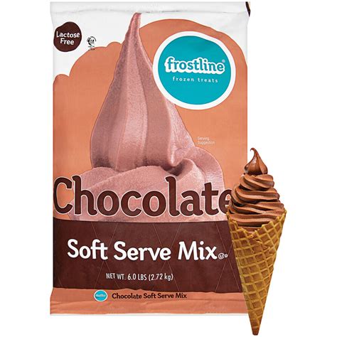 Frostline Chocolate Soft Serve Ice Cream Mix 6 Lb 6case
