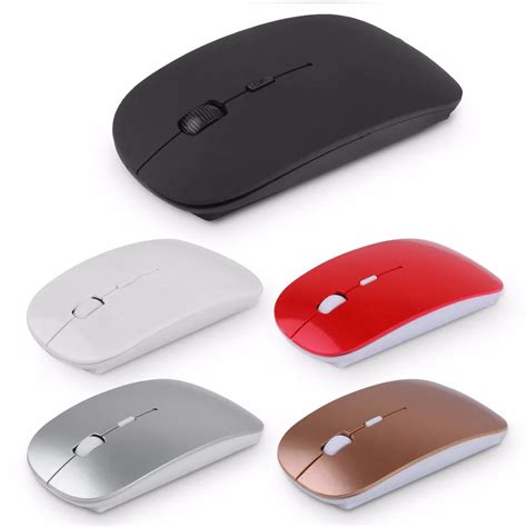 Ultra Thin Wireless Mouse 1600 Dpi Usb Optical Computer Laptop Mouse 2