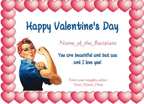 Free Valentine S Day Certificates And Awards At Clevercertificates Com Boyfriend Husband