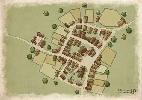 Artstation The Town Of Lyryn Daniel Hasenbos Fantasy City Map Map