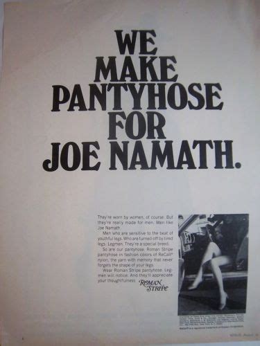 Joe Namath Pantyhose Commercial Telegraph