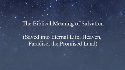 The sanskrit word for salvation is moksha or nirvana. Biblical Meaning of Salvation - YouTube