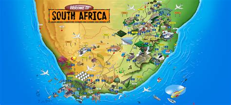 Tourist Map South Africa By Rob Hooper For American Express