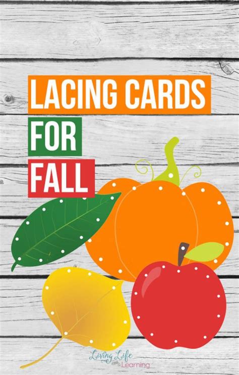 Printable Lacing Cards For Fall