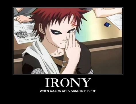 Gaara Double Irony Because In This Episode His Eye Is Sand Manga Anime