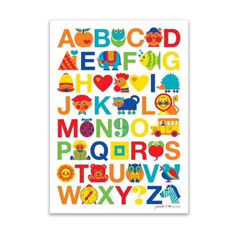Plakate und poster in vielen formaten bedrucken lassen. ABC Poster von byGraziela im Wohndesign-Shop