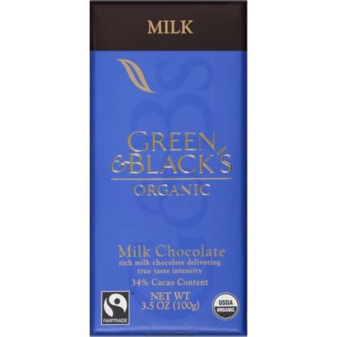 Green Black S Organic Milk Chocolate Bar 3 5 Oz Smiths Food And Drug