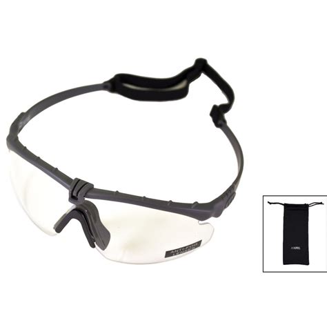 Tactical Battle Glasses Grey Frame Clear Lense [nuprol]