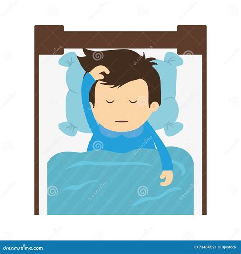 Boy Sleeping Icon Resting And Sleep Design Vector Graphic Stock