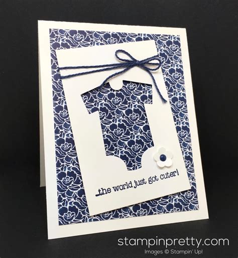 17 clever baby shower guest book ideas; Classy Baby Card for the "Cut It Out" Blog Hop | Stampin' Pretty