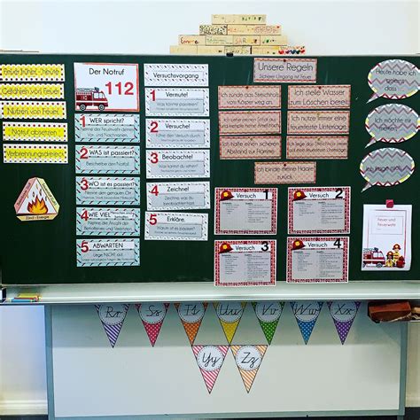 Feuer und Feuerwehr: Themenheft, Versuche und Aushang