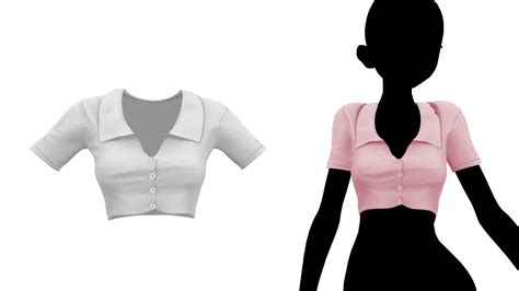 Mmd Sims 4 Dionne Cropped Shirt By Fake N True On Deviantart