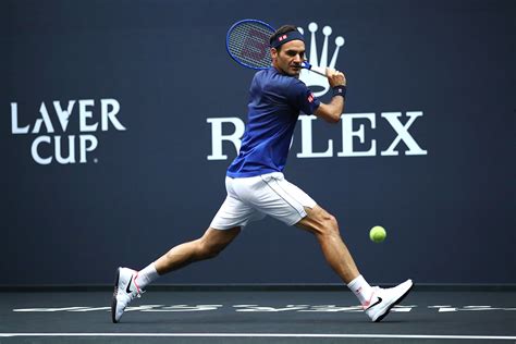 Roger Federer Hits The Practice Court News Laver Cup