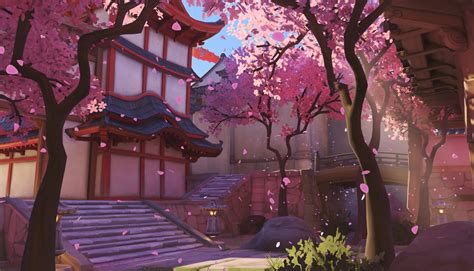 Wallpaper Video Games Overwatch Cherry Blossom Blizzard