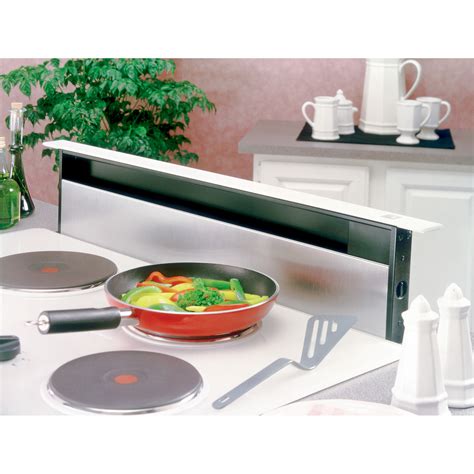 Unlike the traditional range hoods, downdraft vents pull out. 273603 Broan® 36-Inch Downdraft Range Hood, 500 CFM ...