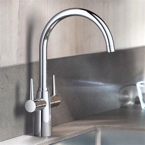 Grohe Ambi Chrome Twin Lever Kitchen Sink Mixer Tap 12 30189000 Twin Lever Taps From Taps Uk