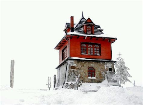 Fire Tower House In Snow Architecture House Tower House